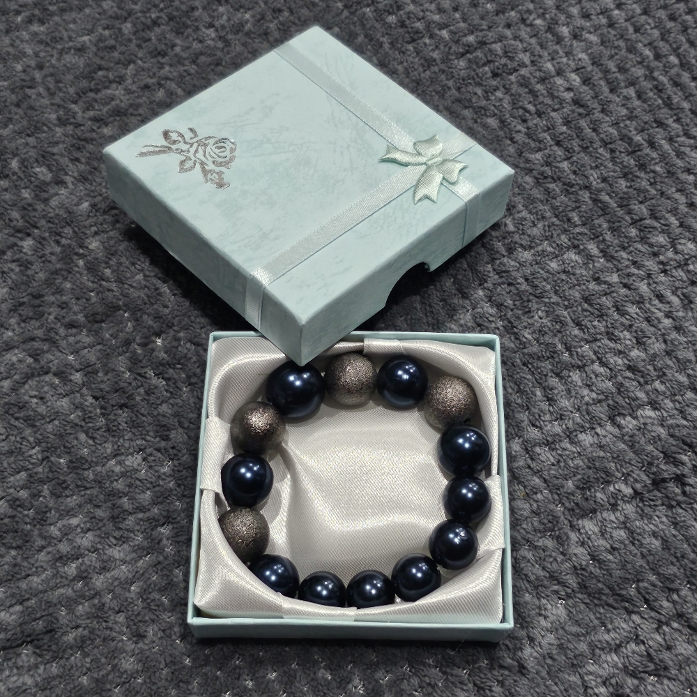 Chunky Costume Metallic Sparkle Elastic Bracelet